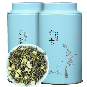 善可食品 浓香型茉莉花茶100g罐装