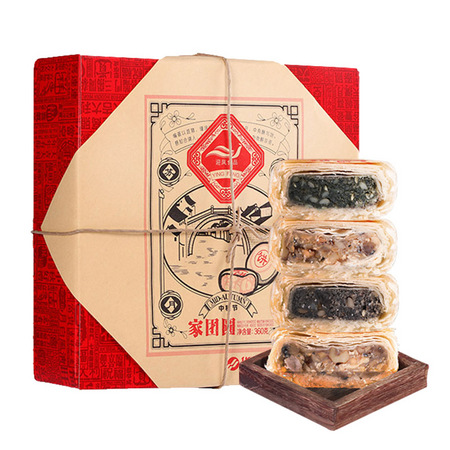 88VIP：华美 家团圆 苏式酥皮月饼礼盒 360g *5件