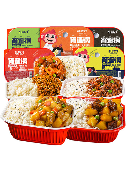 乱劈才 自热米饭酸豆角