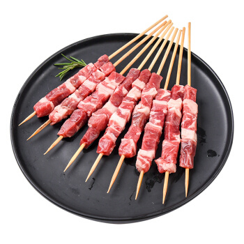 西鲜记 盐池滩羊 原切羔羊肉串 240g（12串 赠烧烤料）