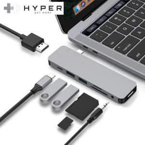 Hyper GN21D 七合一Type-C拓展坞（Type-C/USB3.0*2/HDMI/TF/SD/3.5mm）