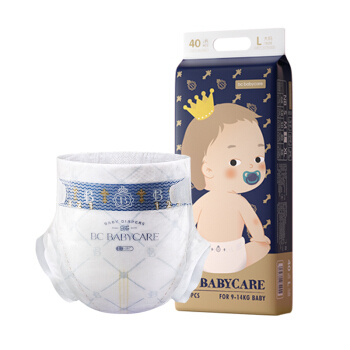 BabyCare 皇室弱酸亲肤系列 婴儿纸尿裤 L40片 *3件