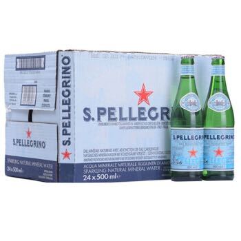 88VIP：S.PELLEGRINO 圣培露 充气天然矿泉水 塑料瓶装 500ml*24瓶 *2件