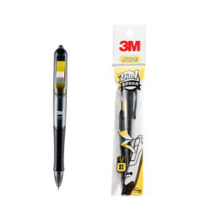 京东PLUS会员： 3M 694-BK 标签中性笔 0.5mm 1支装 黑芯 黄色标签 *4件 +凑单品