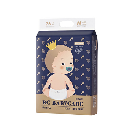 99大促：BabyCare 皇室 婴儿纸尿裤 M 76片 *3件