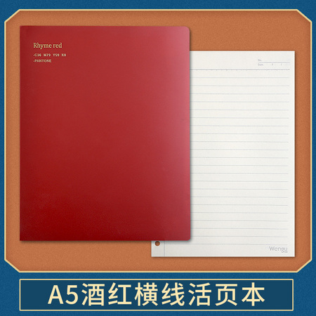 文谷 B0164 韶华复古系列 A5横线活页本