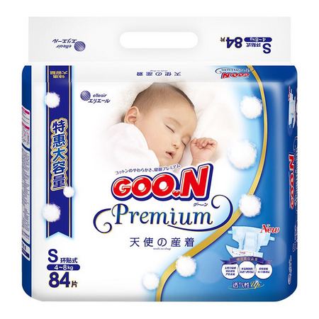 聚划算百亿补贴：GOO.N 大王 天使系列 环贴式通用纸尿裤 S84片