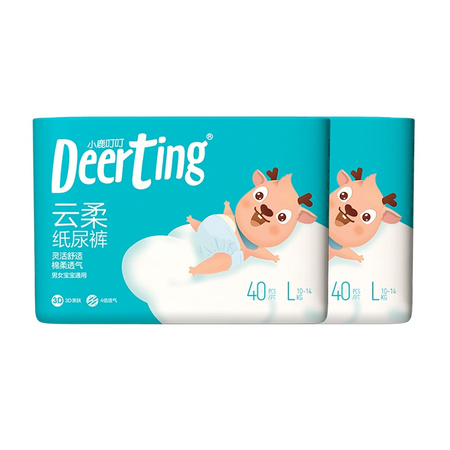 88VIP：Deerting 小鹿叮叮 云柔婴儿纸尿裤 L80 *2件