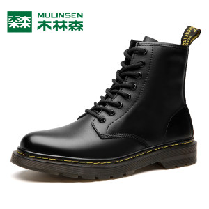 木林森 男女款英伦风 高筒马丁靴