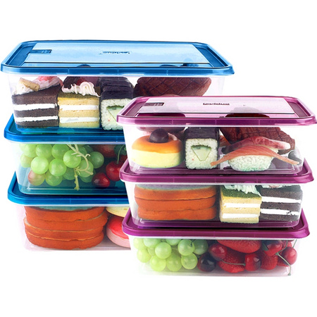 乐亿多 平盖保鲜盒 600ml*6