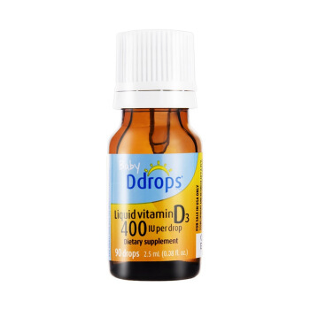 Baby Ddrops 婴儿维生素D3滴剂 400 IU 90滴 *3件
