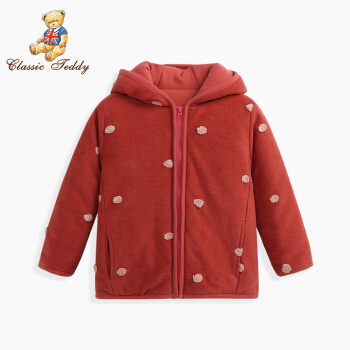 Classic Teddy精典泰迪 儿童夹棉加厚连帽外套