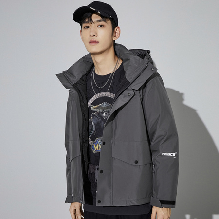PEACEBIRD MEN 太平鸟 BWACA4509 连帽刺绣羽绒服