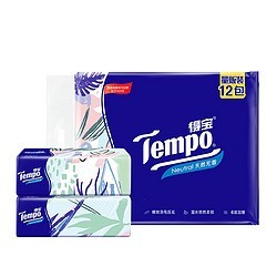 Tempo 得宝 天然无香抽纸 4层*100抽*12包 *4件