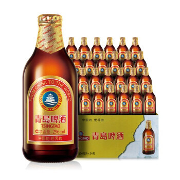 TSINGTAO 青岛啤酒 金质 小棕金 11度 296ml*24瓶