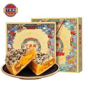 丁源兴 蛋黄板栗月饼 400g礼盒装