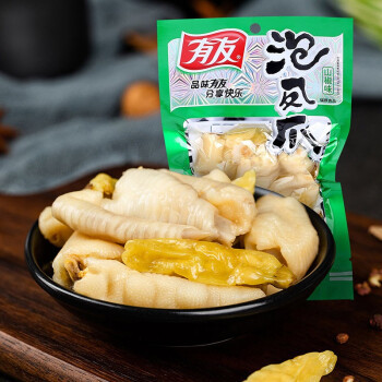 京东PLUS会员：有友 泡椒凤爪 山椒味70g*2袋 *6件