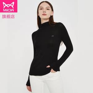 猫人 女士纯色修身高领针织衫 49.9元包邮