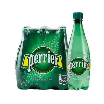 Perrier 巴黎水 气泡矿泉水 500ml*6瓶 *5件