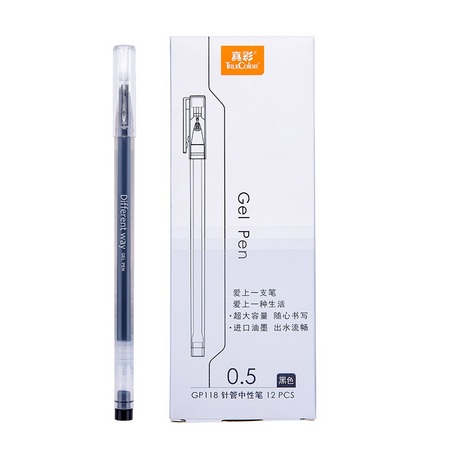 TRUECOLOR 真彩 GP118 大容量中性笔 0.5mm 12支