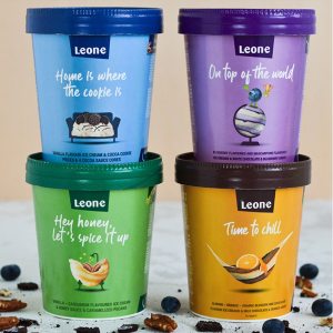 欧洲进口 Leone莱奥妮 鲜奶冰激凌 450ml*3件
