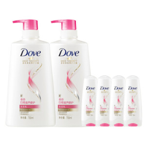 京东PLUS会员： Dove 多芬 洗发水护发素套装 (洗发乳700ml *2+润发精华素100ml *4) *3件