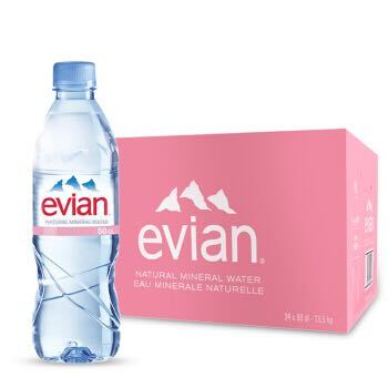 聚划算百亿补贴：Evian 依云 天然矿泉水 500ml*24瓶