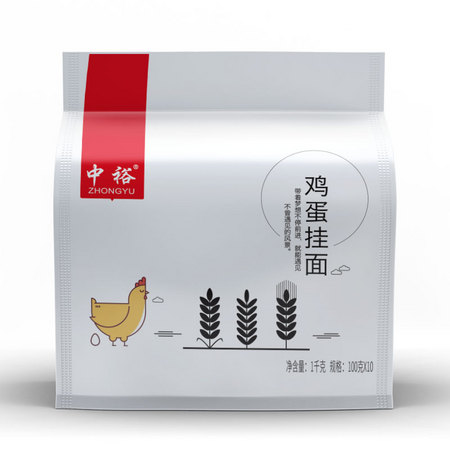 中裕 鸡蛋挂面 100g*10包 共1kg