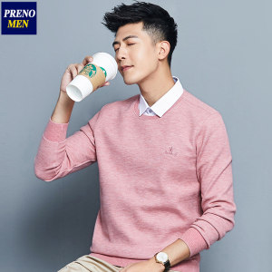 prenomen 男士假两件加绒加厚针织衫 39.9元包邮