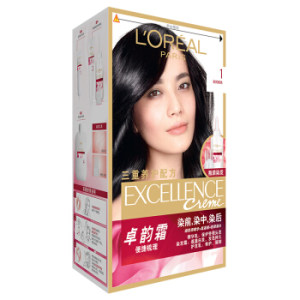 L‘OREAL PARIS 巴黎欧莱雅 卓韵霜护发染发霜＃1(自然黑色) *3件