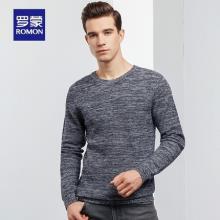 白菜！Romon 罗蒙 男士时尚条纹撞色修身羊毛衫