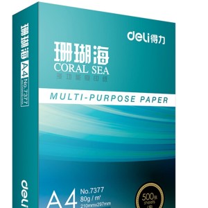 deli 得力 7377 珊瑚海 复印纸 1包装 80g A4