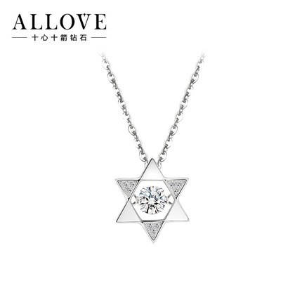 ALLOVE FN04668 925纯银六芒星项链