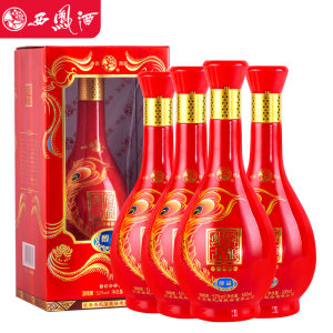 西凤 凤牌古酿 52度纯粮白酒500ml*4瓶