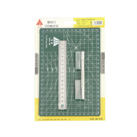 环美 A5切割垫板 含钢尺+刻刀+刀片 送美工刀+文具胶带