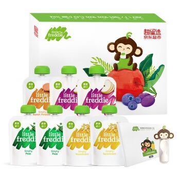 有券的上：LittleFreddie 小皮 7口味果蔬泥礼盒装 +凑单品