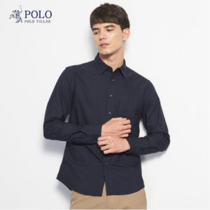 polo villae 男士春秋修身款 纯棉牛津纺衬衫