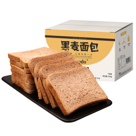Krodo 可啦哆 黑麦全麦面包 350g