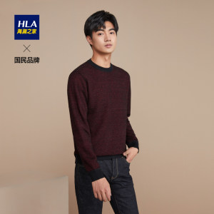 HLA/海澜之家 男士加绒混纺 休闲针织衫