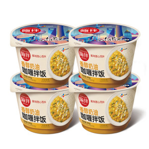 韩国 希杰嗨拌 速食奶油咖喱盖饭 360g*4桶