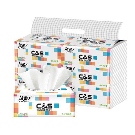聚划算百亿补贴：C&S 洁柔 柔韧系列 抽纸 3层*100抽*6包（195mm*123mm）