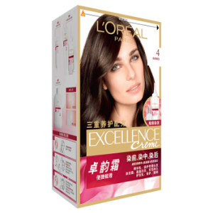 L‘OREAL PARIS 巴黎欧莱雅 卓韵霜护发染发霜 自然棕色 *3件