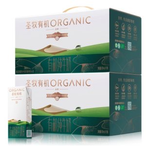 圣牧 品醇 有机纯牛奶 200ml*12盒*2箱 中欧双有机认证 79.9元包邮