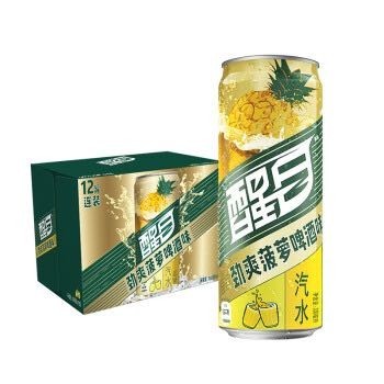京东PLUS会员：醒目Smart 菠萝啤 酒味汽水 330ml*12听 *3件