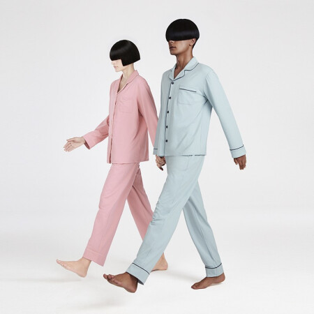 99大促：DAPU 大朴 AE3F12204 精梳棉情侣家居服套装