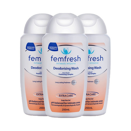 预售： femfresh 芳芯 女性护理液 加强版 250ml*3瓶