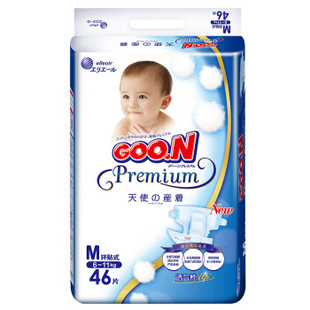 88VIP：GOO.N 大王 天使系列 环贴式通用纸尿裤 S84片 *4件
