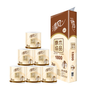 88VIP：清风 原木纯品 无芯卷纸 3层90克10卷 *16件