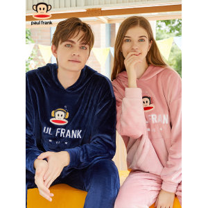 Paul Frank 大嘴猴 法兰绒情侣家居服套装