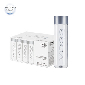 世界顶级饮用水 芙丝 Voss 天然弱碱矿泉水 500ml*24整箱